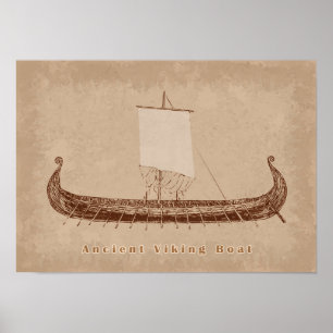 Poster Art ancien de bateau