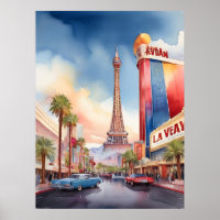 art aquarelle de Las Vegas