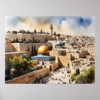 art aquarelle Jérusalem Israël