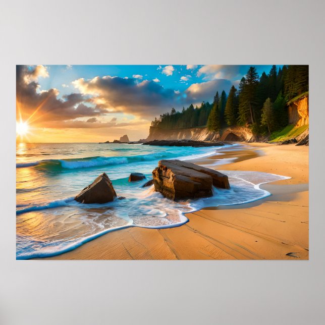 Poster Art Beach Szene (Vorne)