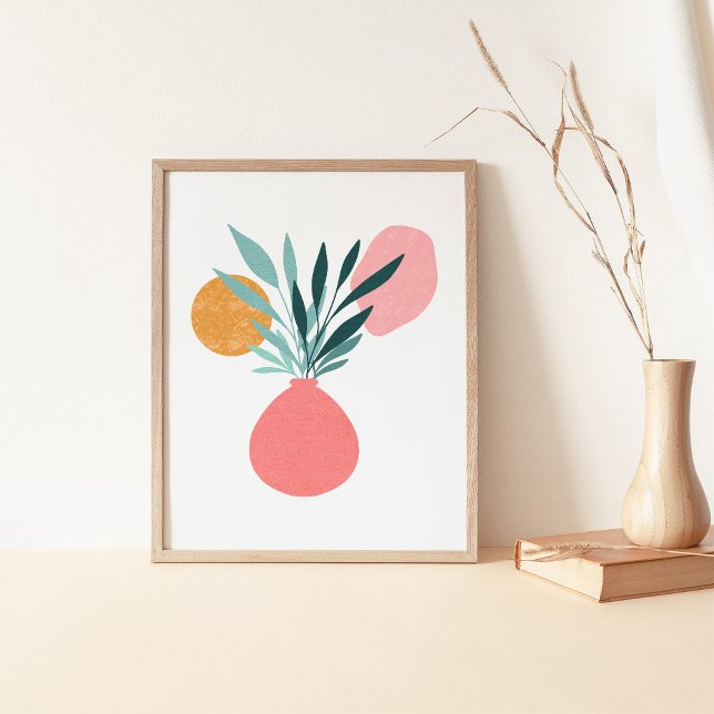 Poster Art botanique moderne boho de plantes en pot (Créateur téléchargé)