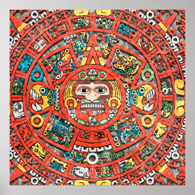 Poster Art Calendrier Maya (Devant)