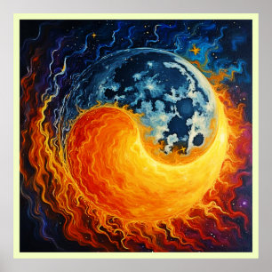 Poster Art Celestial Yin Yang