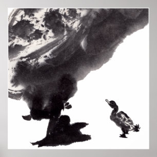 Poster Art chinois avec motif de canard