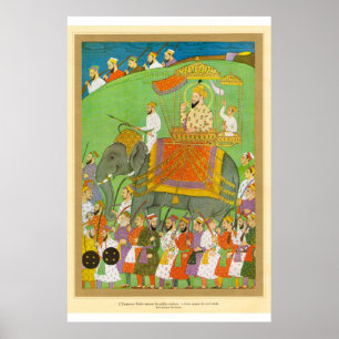 Poster Art classique asiatique Mughal Empereur Bader 17e