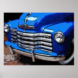 Poster Art classique de camion Imprimer, Vieux camionnett
