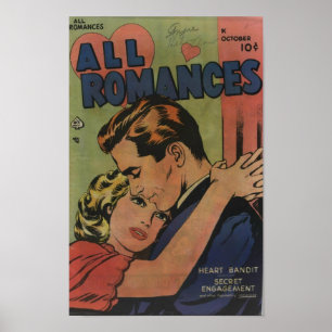 Poster Art comique de l'âge d'or - Toutes les romances
