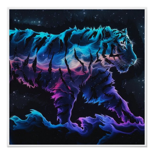 Poster Art conceptuel de l'encre de tigre Abstrait dans l (Devant)
