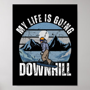 Poster Art cool Snowboard Pour Hommes Femmes Snowboard Sn