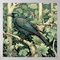 Art corbeau Imprimer, Oiseau noir, Art animal