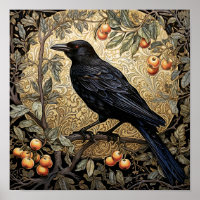 Art corbeau Imprimer Oiseau noir Art animal Imprim