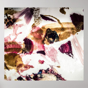 Poster Art créatif Abstrait Gold Sparkles