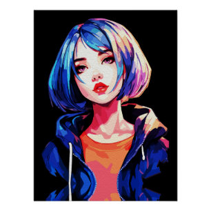 Poster Art créatif d'anime pour mur   Filles 05