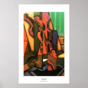 Poster Art cubain Violon et Guitare peinture de Juan Gris