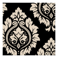 Art Damas décoratif I - Crème sur noir