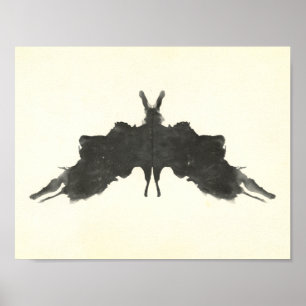 Poster Art d'amusement d'essai de tache d'encre de