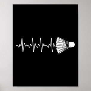 Poster Art de badminton pour hommes femmes amateur de bad