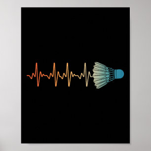 Poster Art de badminton pour hommes femmes amateur de bad