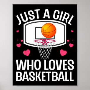 Poster Art De Basketball Amusant Pour Fille Femmes Colleg