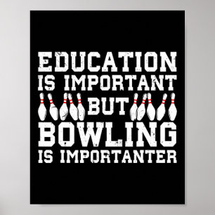 Poster Art de bowling pour hommes femmes amateur de bowli