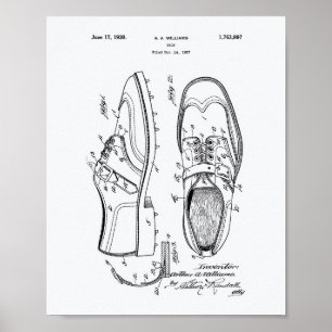 Poster Art de brevet de la chaussure 1927 de golf - livre