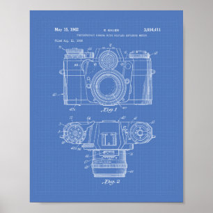Poster Art de brevet de l'appareil-photo photographique