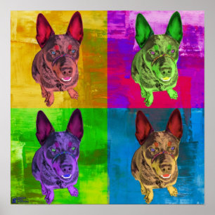Poster Art de bruit australien de chien de bétail