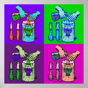 Poster Art de bruit de déplacement de chimie