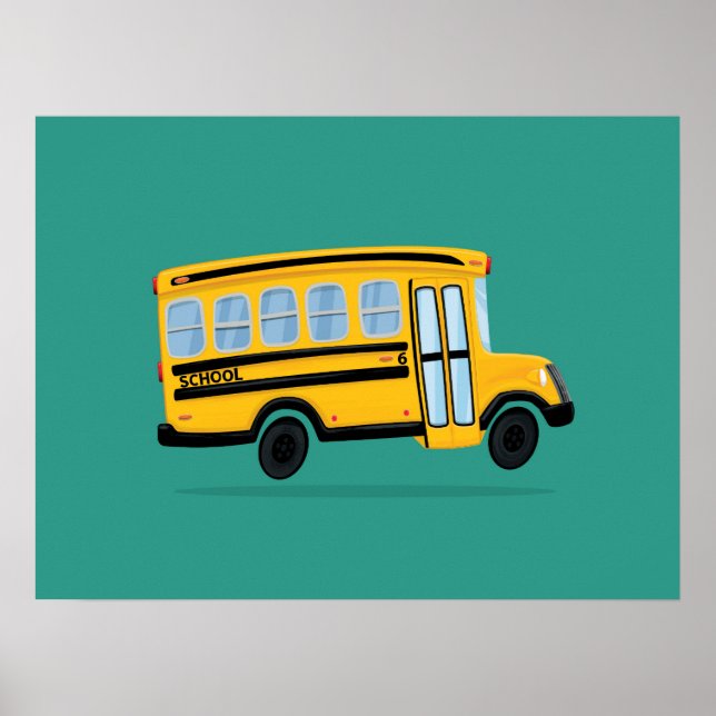 Poster Art de bus scolaire mignon (Devant)