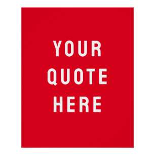 Poster Art de citation rouge personnalisé sur mesure