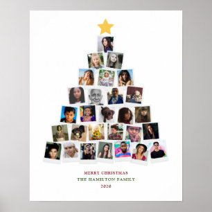 Poster Art de clichés d'arbre de Noël