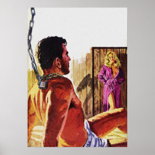 Poster Art de couverture vintage Pulp Magazine - Kinky Lo