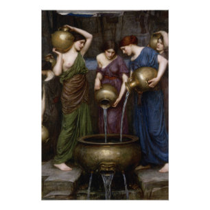 Poster Art de cru de château d'eau de Danaides