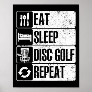 Poster Art de disque de golf drôle pour hommes femmes jou