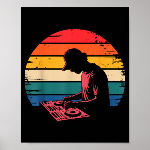 Poster Art de Dj drôle Hommes Femmes Producteur de musiqu