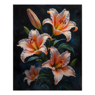 Poster Art de fleur de lys élégant – Tirages premium et u