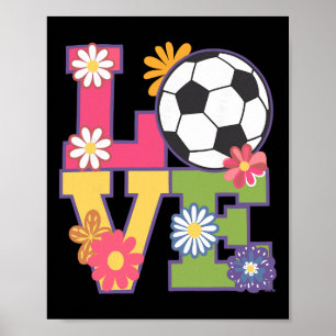 Poster Art de football amusant pour femmes Joueuses de fo