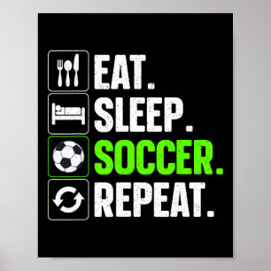 Poster Art de football cool pour hommes femmes enfants éq