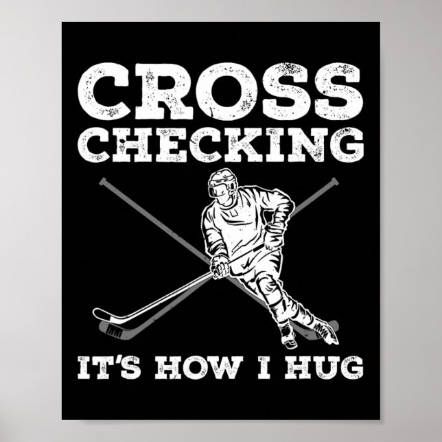 Poster Art De Hockey Sur Glace Amusant Pour Hommes Femmes (Devant)