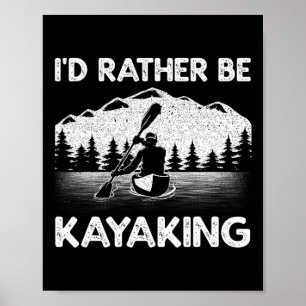 Poster Art de kayak cool pour hommes femmes kayak rame ba