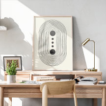 Art de la ligne d'aquarelle du milieu du siècle