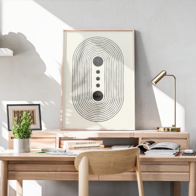 Poster Art de la ligne d'aquarelle du milieu du siècle (Créateur téléchargé)