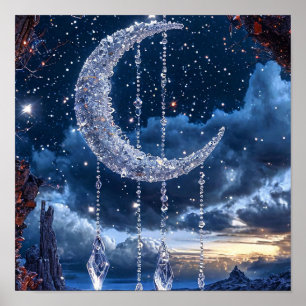 Poster Art de la lune gelée