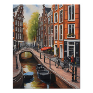 Poster Art de la peinture à l'huile d'Amsterdam