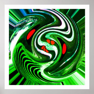 Poster Art de la planète verte Alien