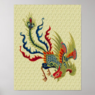 Poster Art de la reproduction du coq chinois