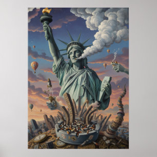 Poster art de la statue de la Liberté