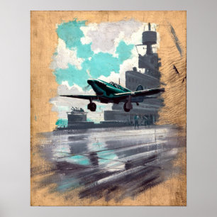 Poster Art de l'aviation nautique vintage