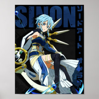 Poster Art De L'Épée En Ligne Asada Shino Sinon