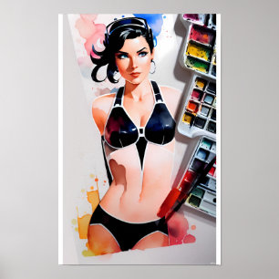 Poster Art de l'été du Bikini